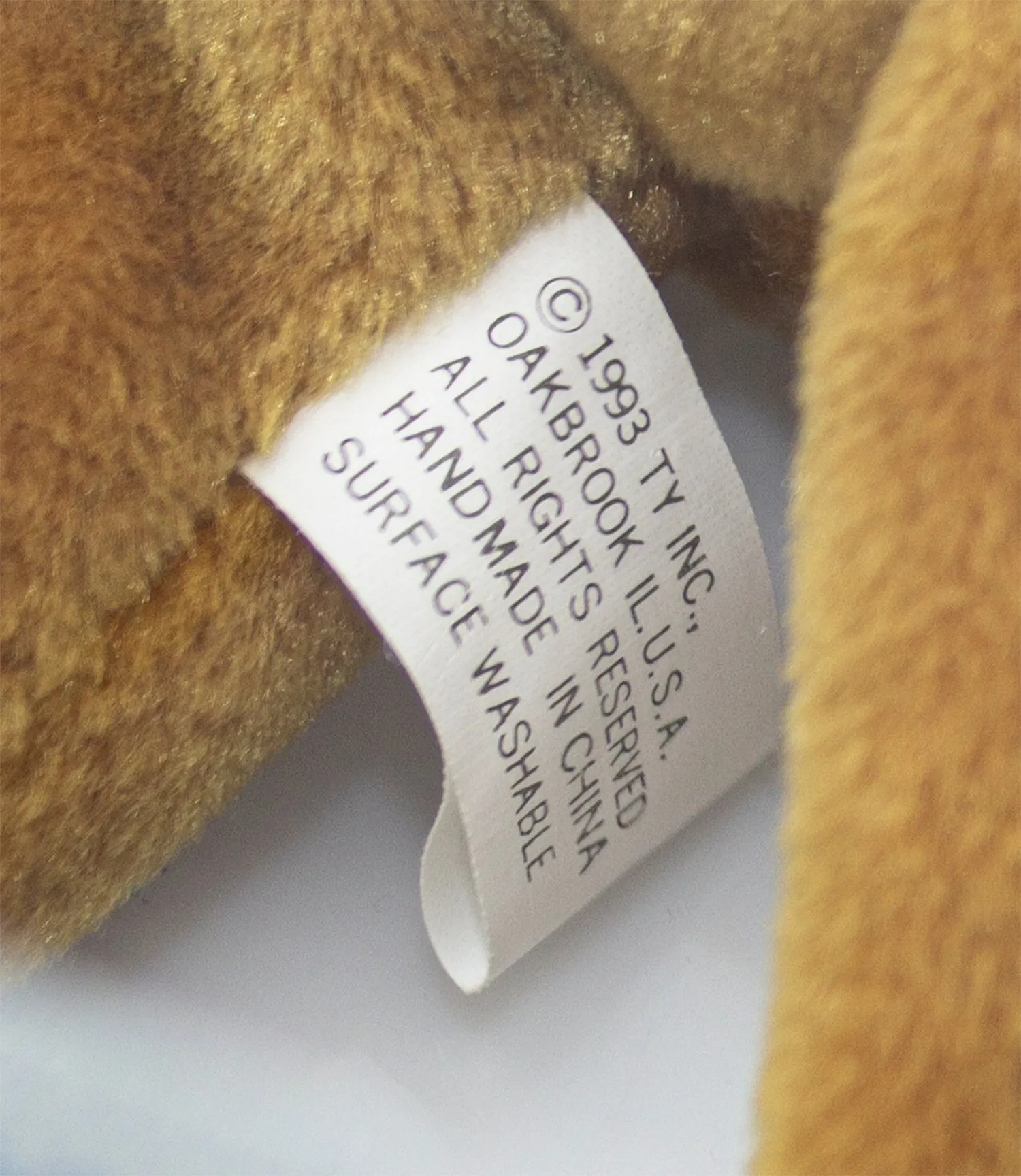 Authenticated Beanie Baby: 3rd Generation All Gold Nip - MWMT