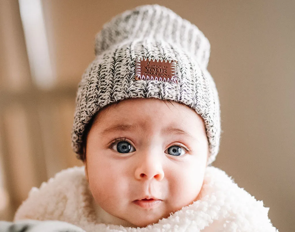 Baby Black Speckled Beanie