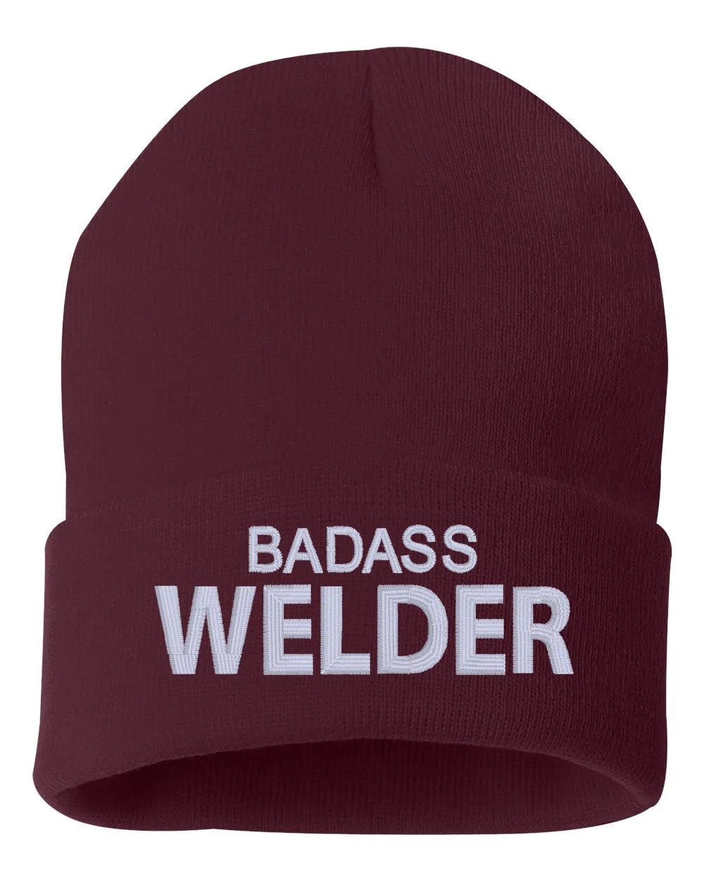 Badass Welder Embroidered Cuffed Beanie Hat