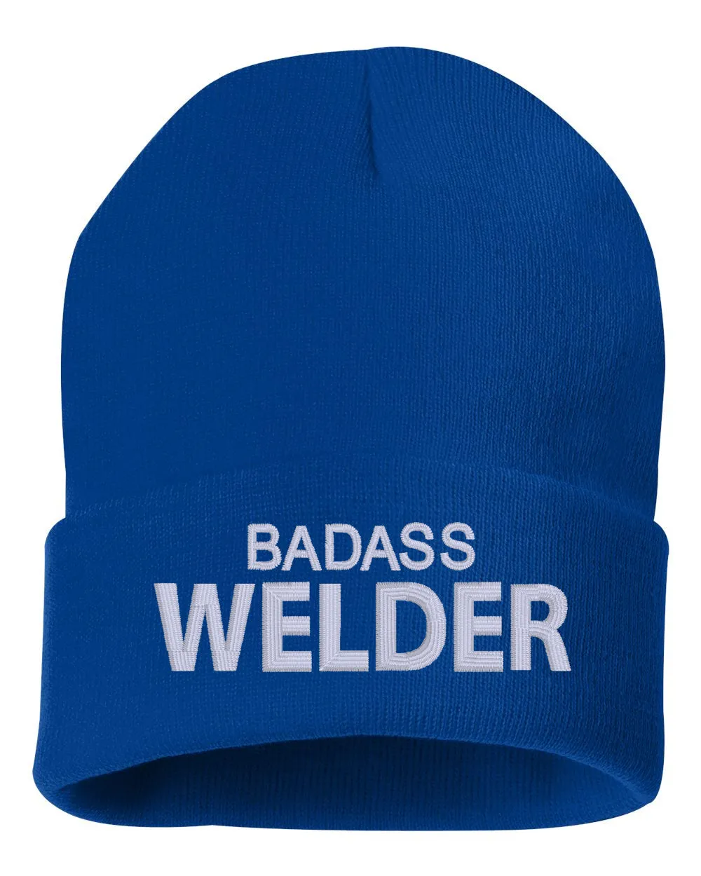 Badass Welder Embroidered Cuffed Beanie Hat