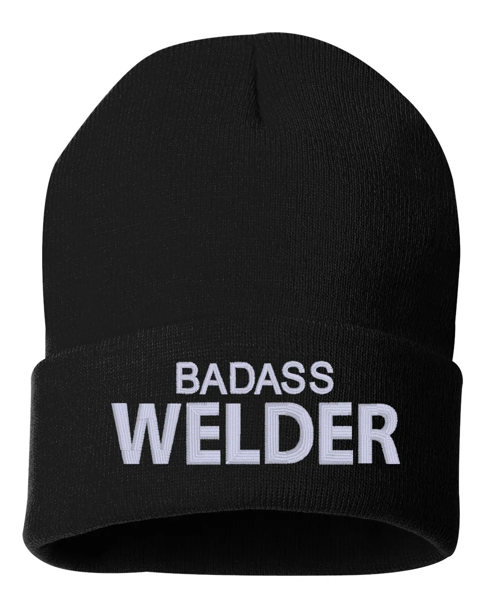 Badass Welder Embroidered Cuffed Beanie Hat