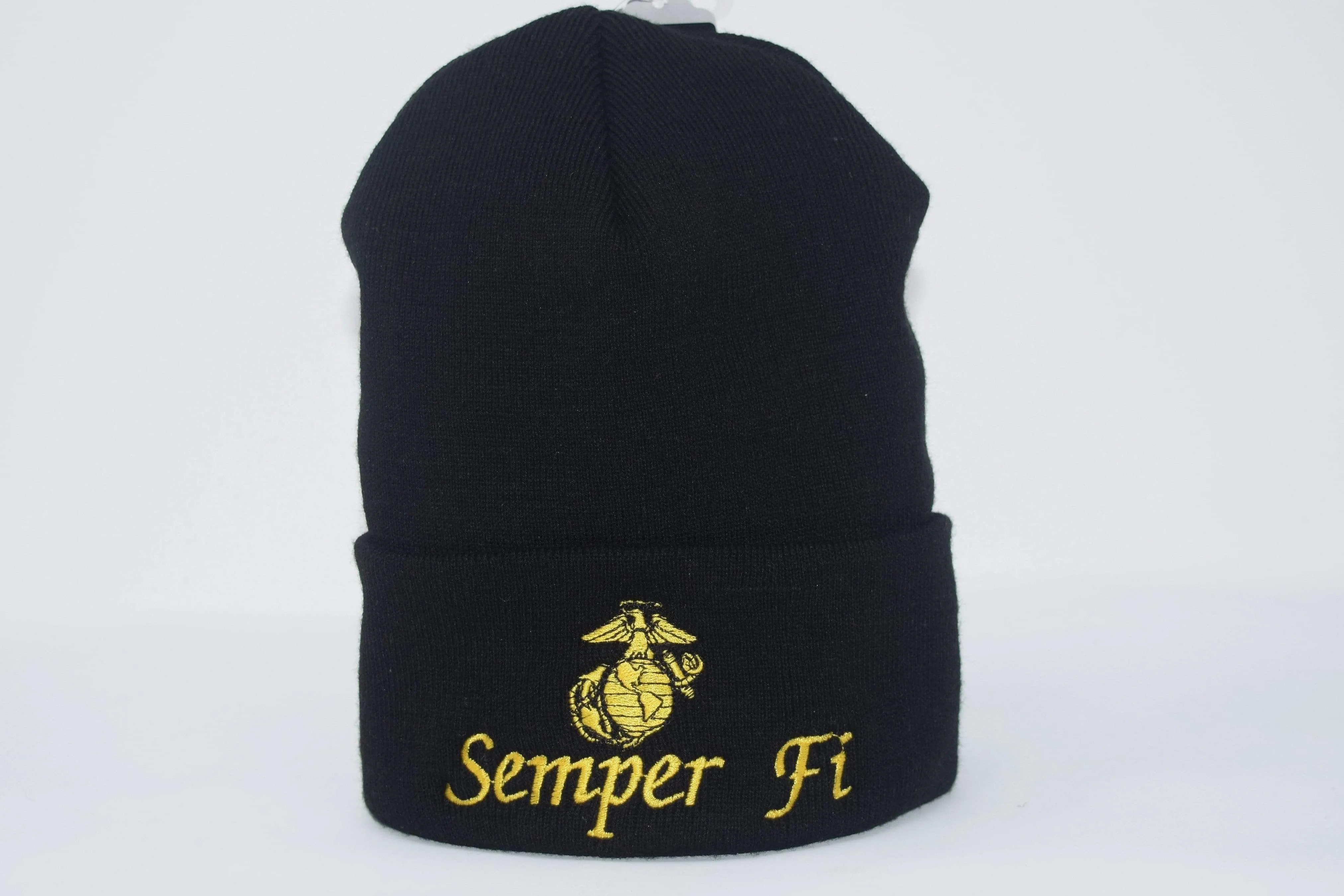 Black Beanie with EGA & Semper Fi