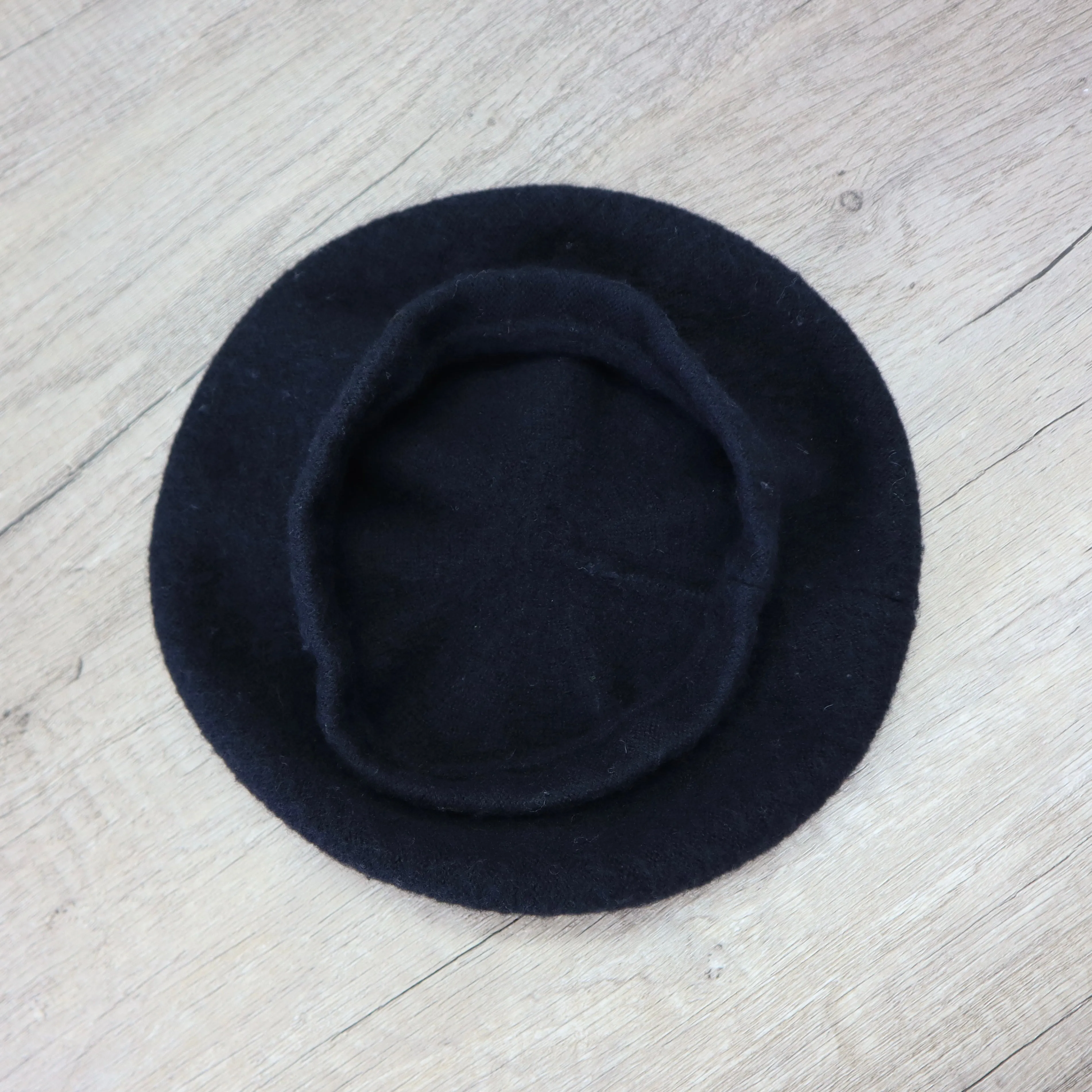 Black Wool Beret