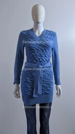 Blue Texture Detail Long Jumper