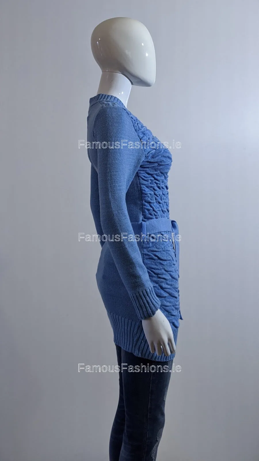 Blue Texture Detail Long Jumper