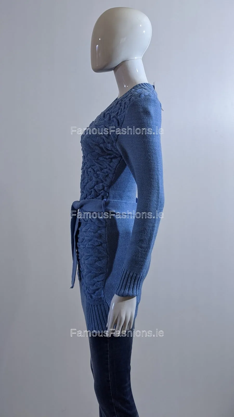 Blue Texture Detail Long Jumper