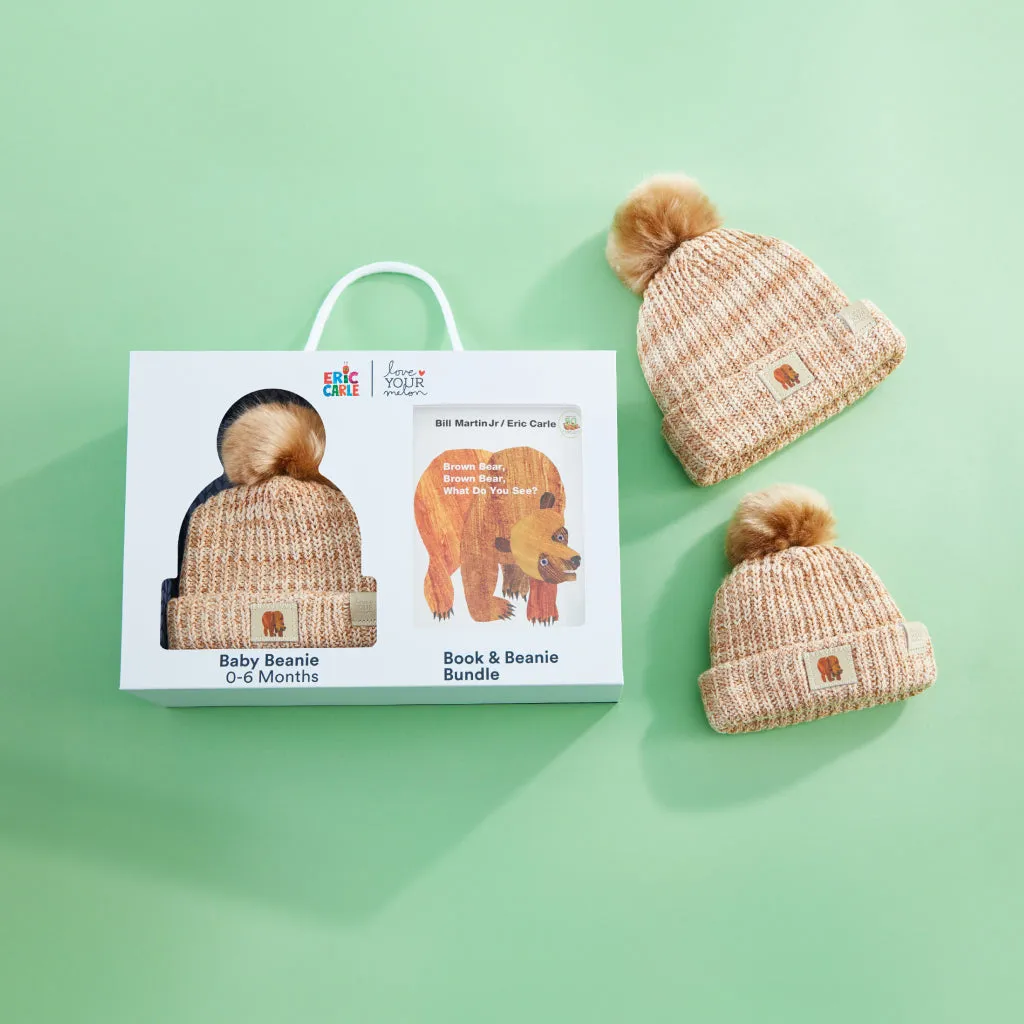 Brown Bear Baby Pom Beanie   Book