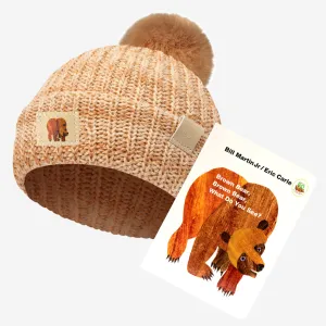 Brown Bear Baby Pom Beanie   Book
