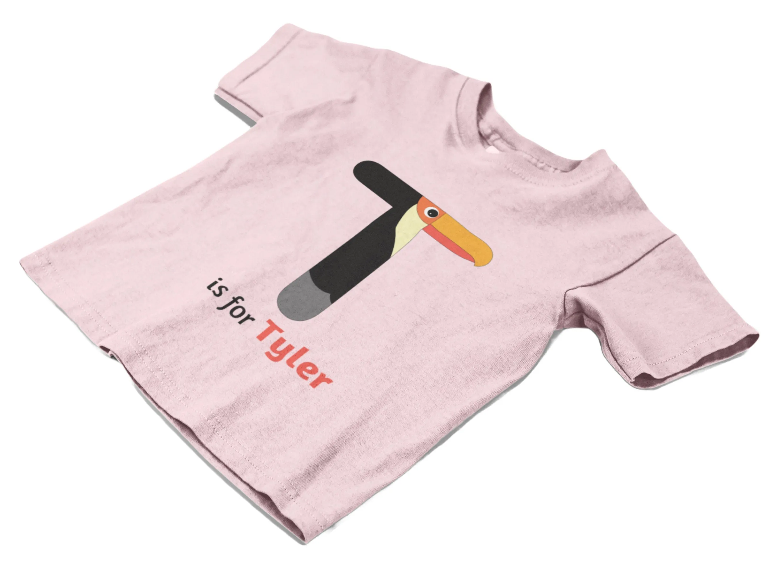Custom Toddler Shirt Gift for Birthday Girl with Initials T On Shirt Gift