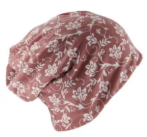Dreadz 3-in-1 Multi-Function Tubular Beanie/Headwrap/Neckwarmer (Pink Vintage Floral)
