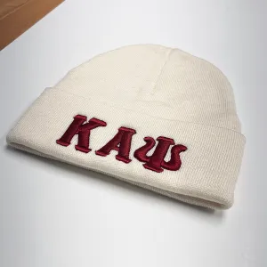 Kappa Alpha Psi Cream Beanie/ Cap