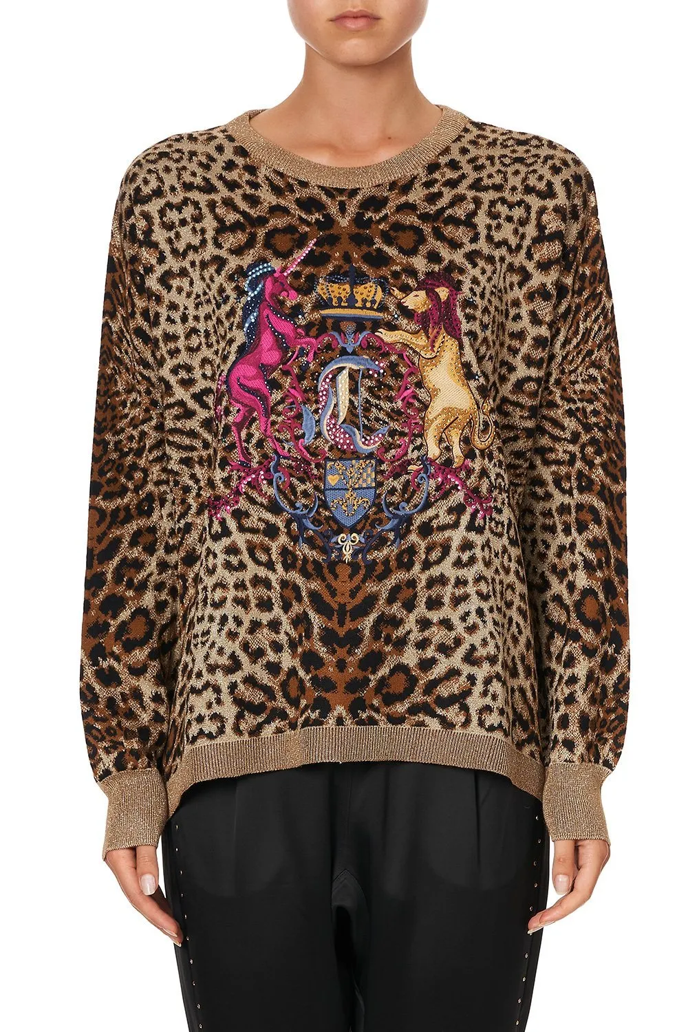 KNIT PRINTED JUMPER POETIC ANARCHY