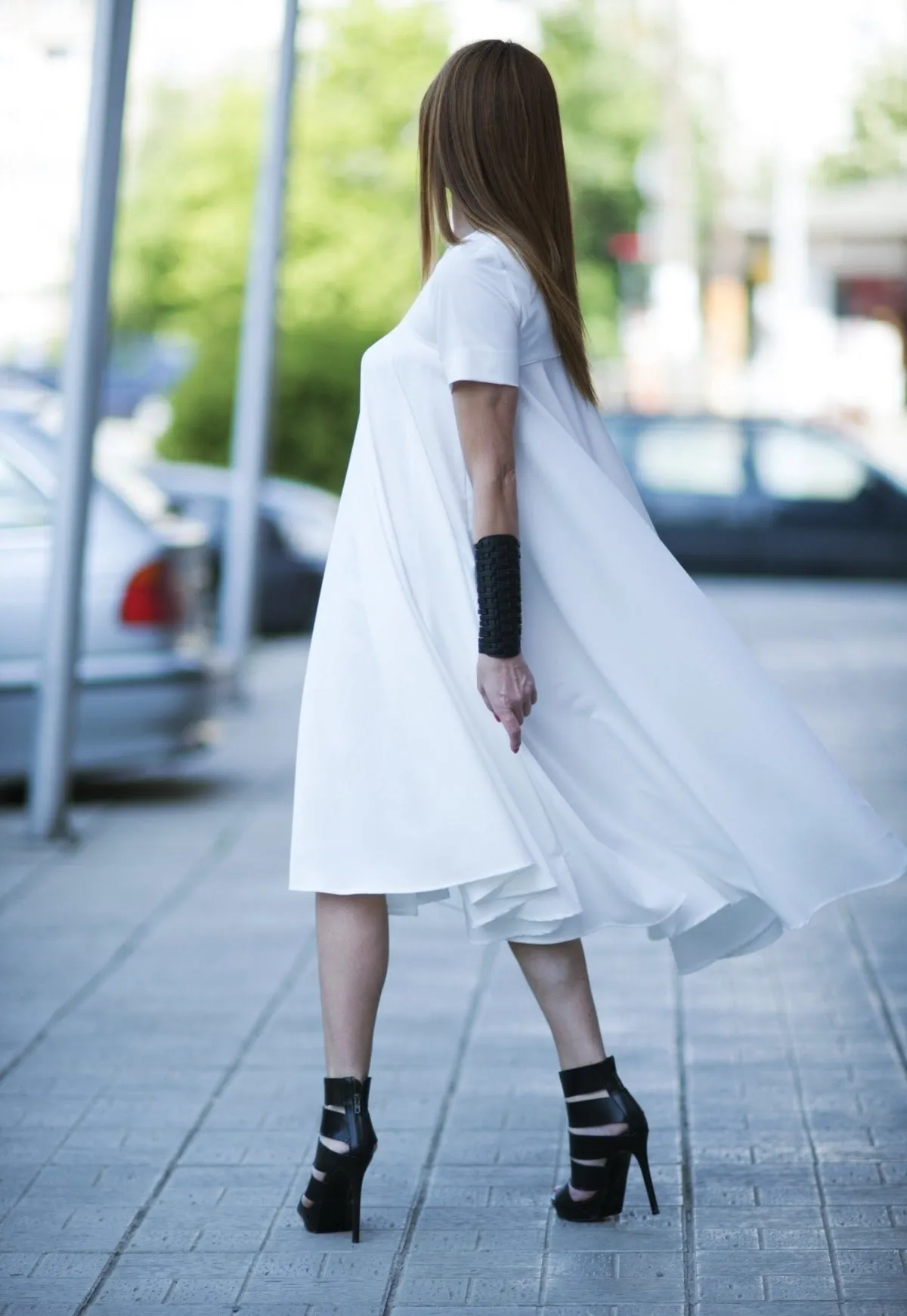 KOSARA Off White Summer Maxi Dress