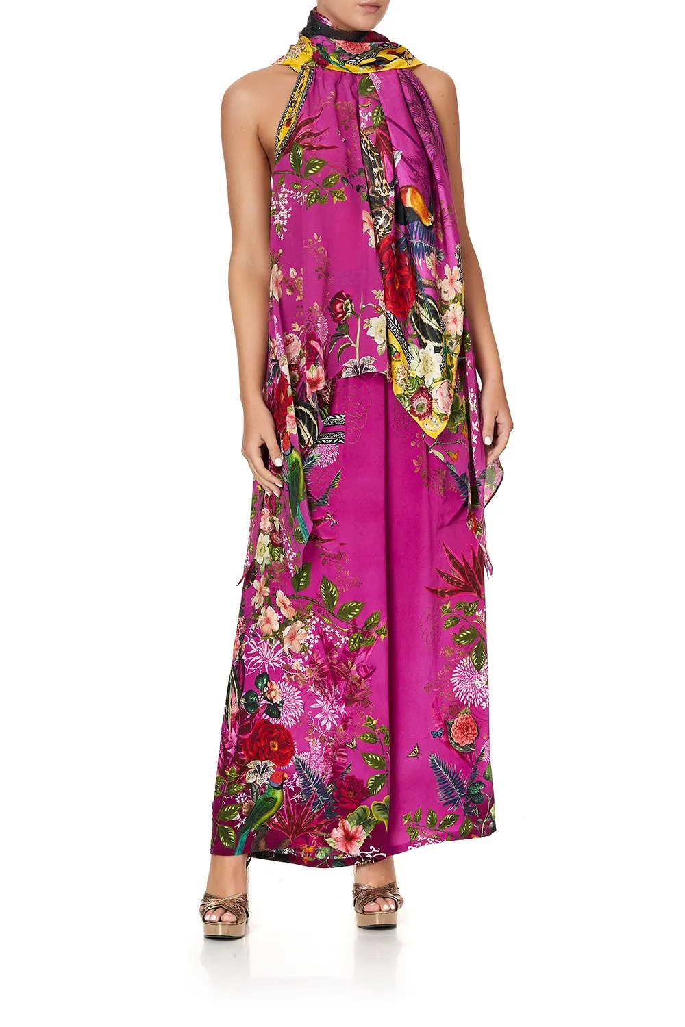 LARGE SQUARE SCARF JUNGLE LANGUAGE