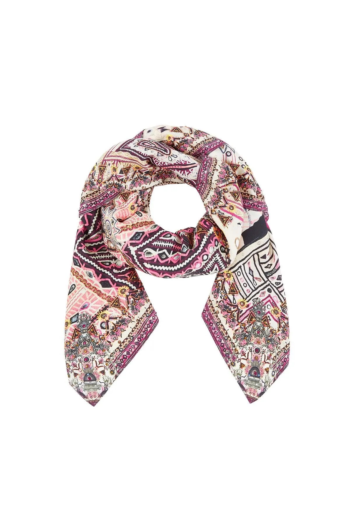 LARGE SQUARE SCARF ON THE ROAD