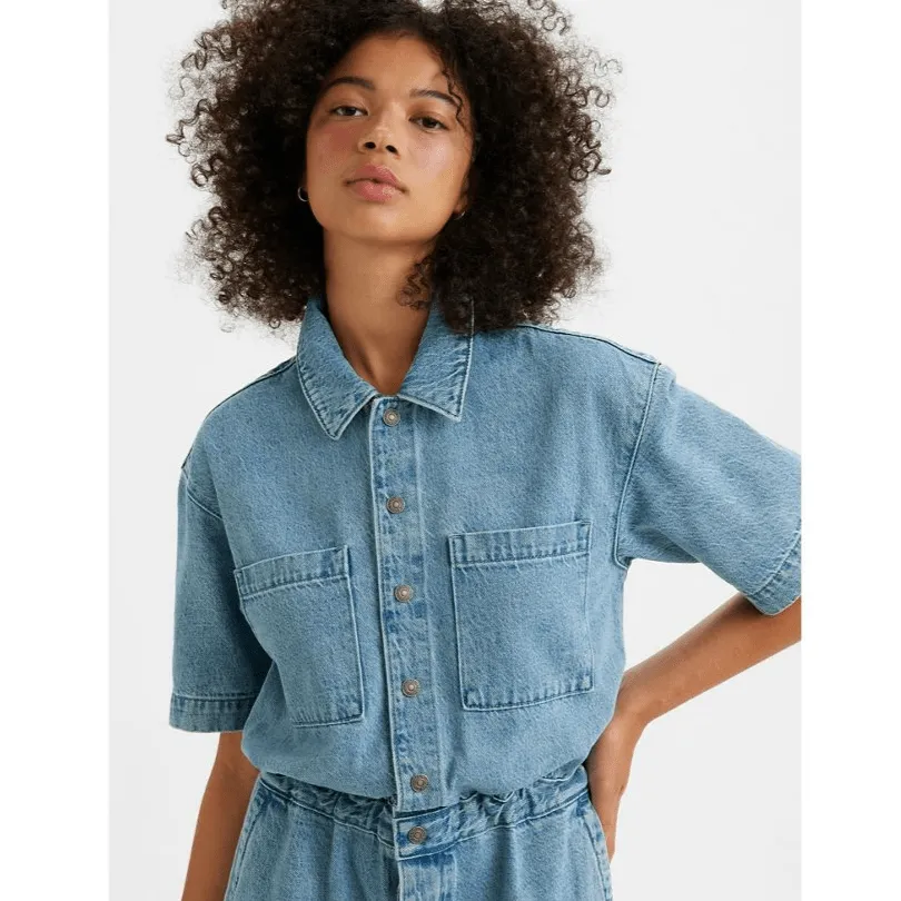 Levi's Short Sleeve Boilersuit Blue