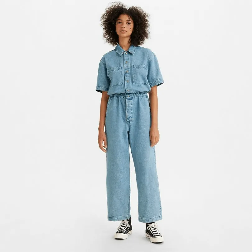 Levi's Short Sleeve Boilersuit Blue