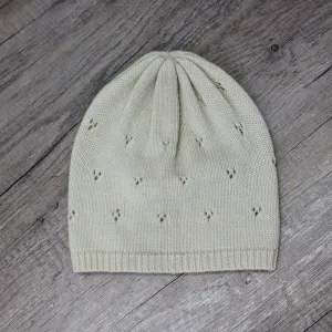 Light Beige Wool Beanie