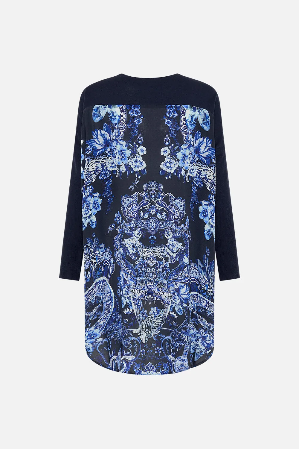 LONG SLEEVE JUMPER WITH PRINT BACK DELFT DYNASTY