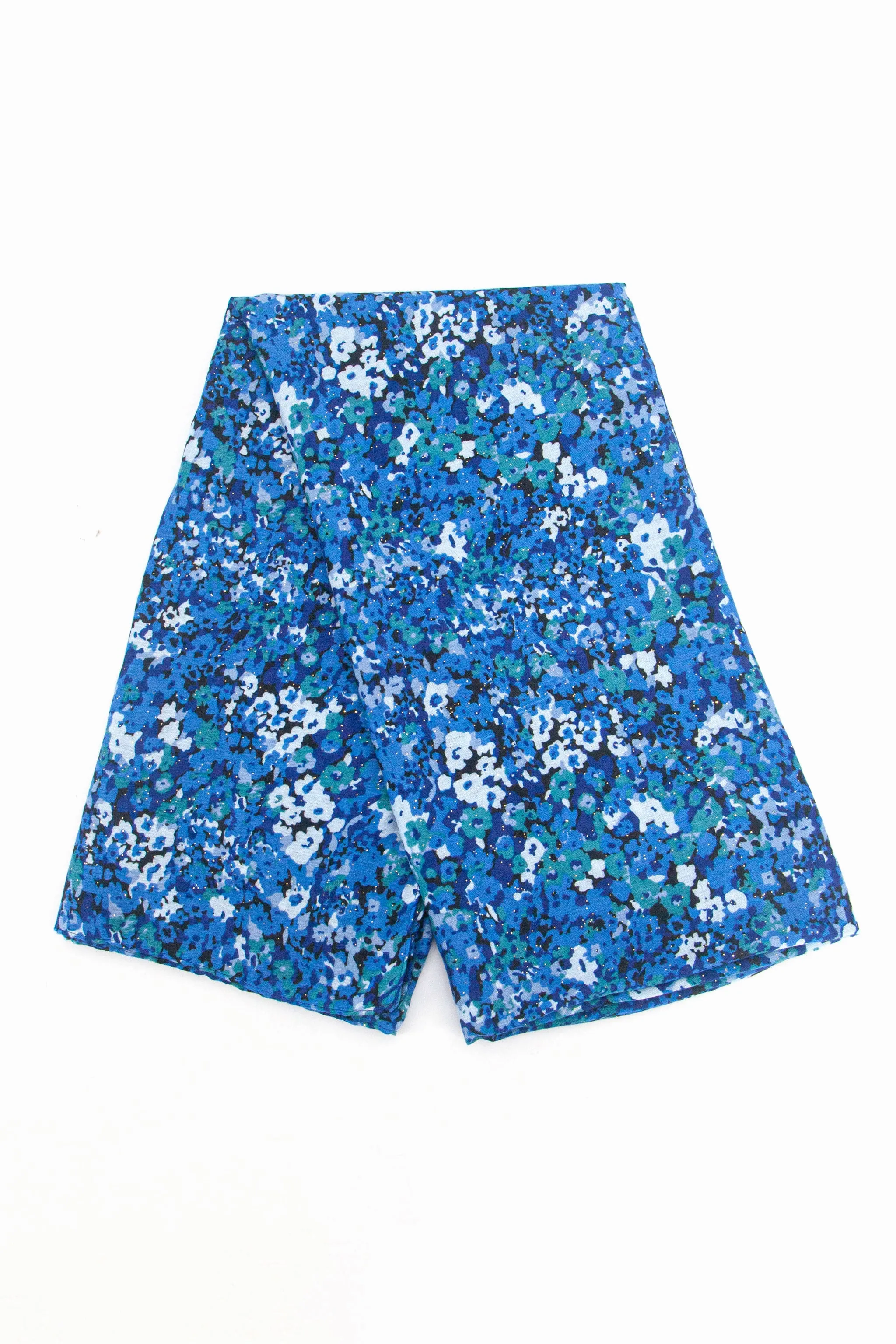 Meera Lightweight Scarf - Blue, Floral