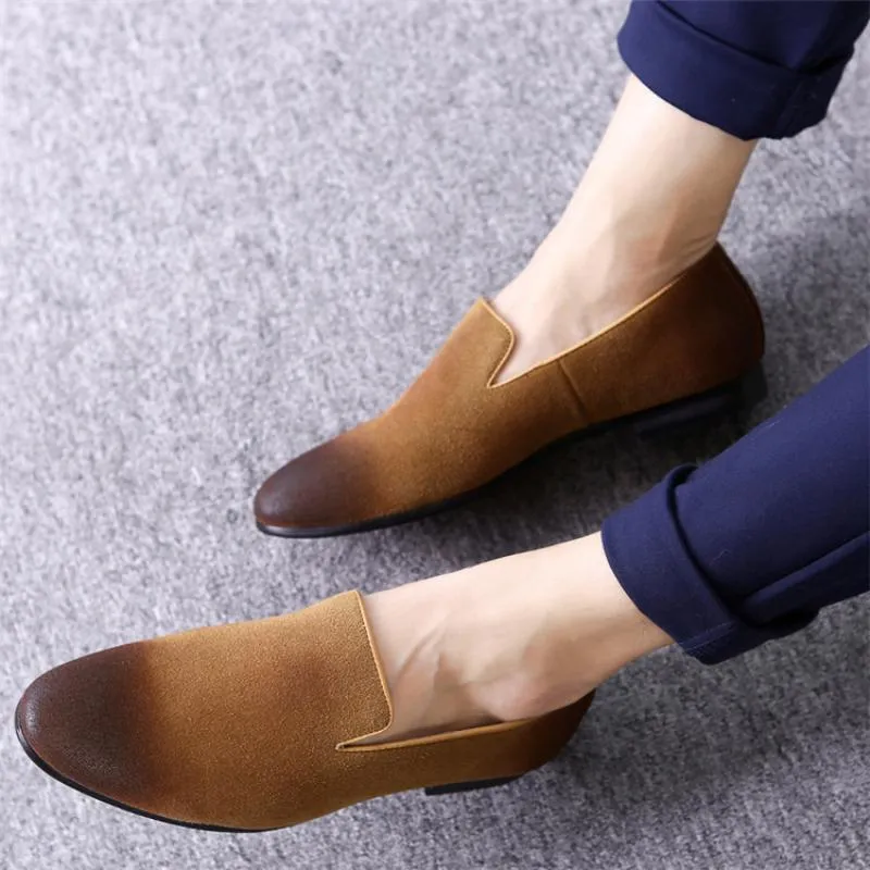 Men's Summer Casual Suede Dress Shoes