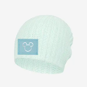 Mickey Mouse Kids Silver Foil Outline Seafoam Beanie