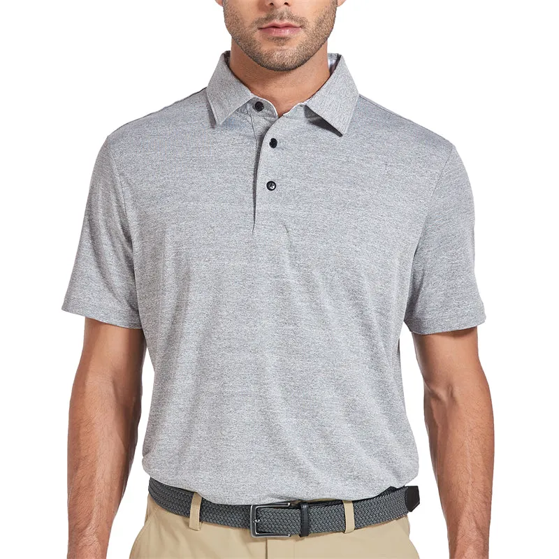 New Performance Fit Short Sleeve Golf Shirt Men White