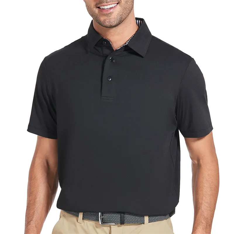 New Performance Fit Short Sleeve Golf Shirt Men White