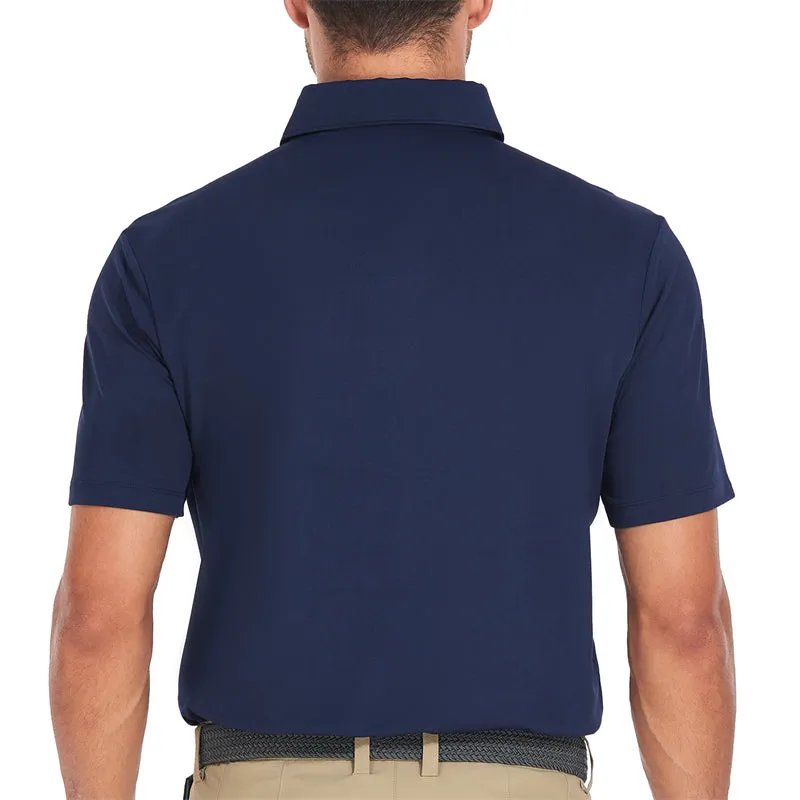 New Performance Fit Short Sleeve Golf Shirt Men White