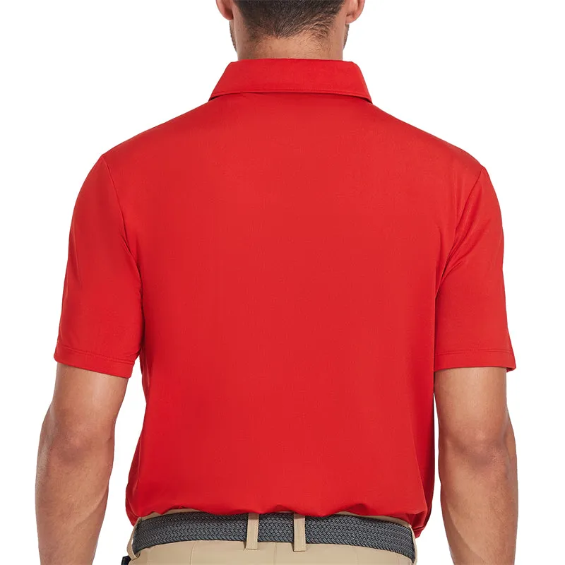 New Performance Fit Short Sleeve Golf Shirt Men White