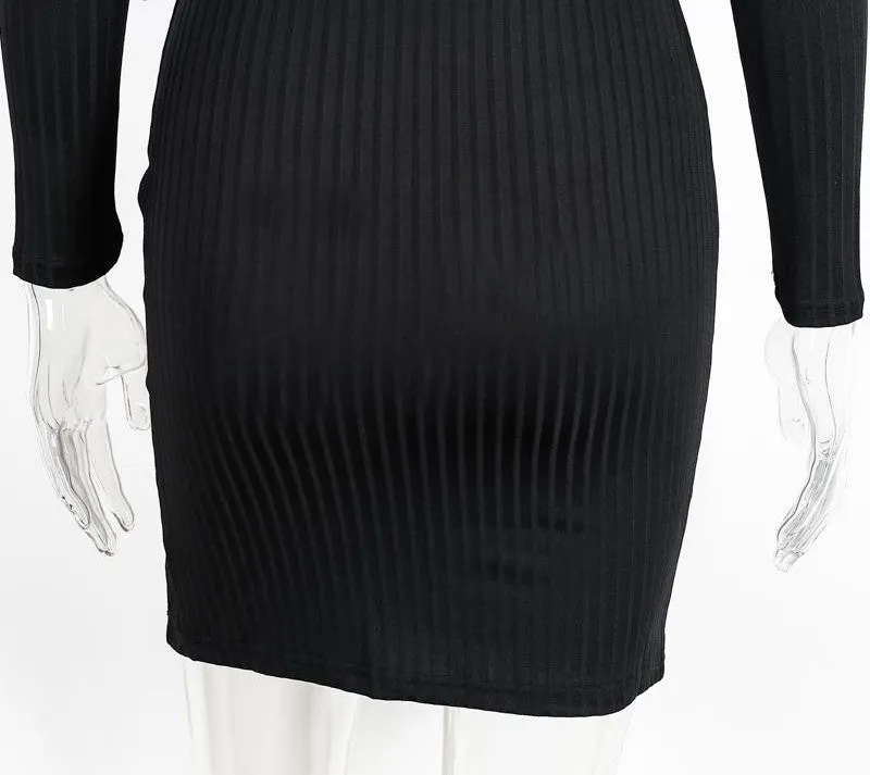 Off Shoulder Bodycon Dress With Choker