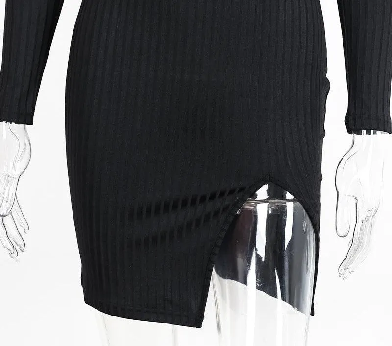 Off Shoulder Bodycon Dress With Choker