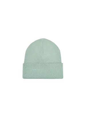 Regenerative Merino Wool Beanie—eucalyptus blue