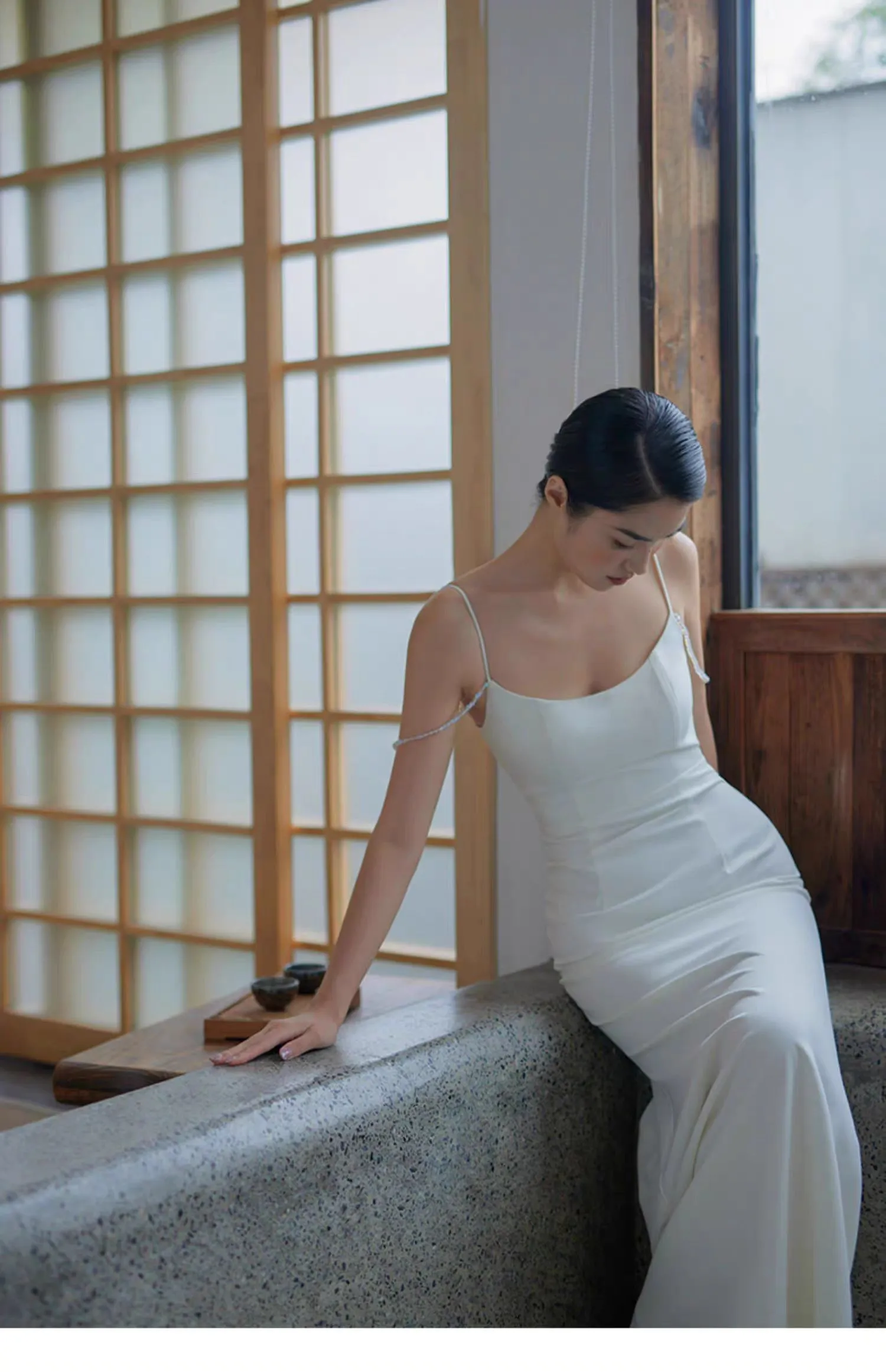 Simple Sheath Informal Wedding Dress