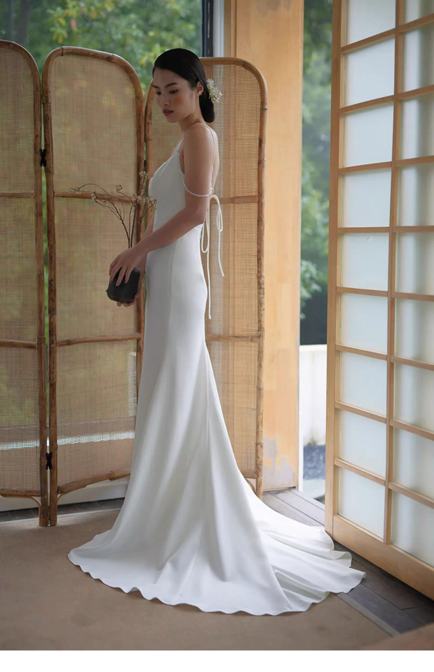 Simple Sheath Informal Wedding Dress
