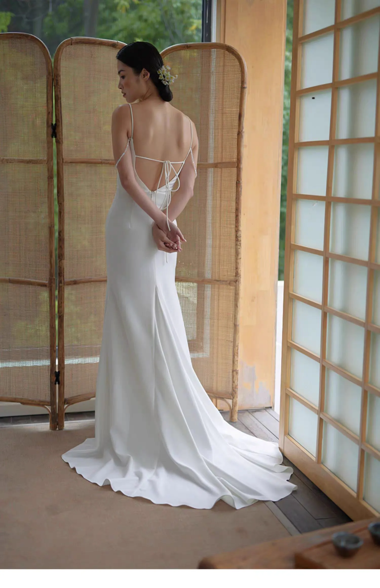 Simple Sheath Informal Wedding Dress