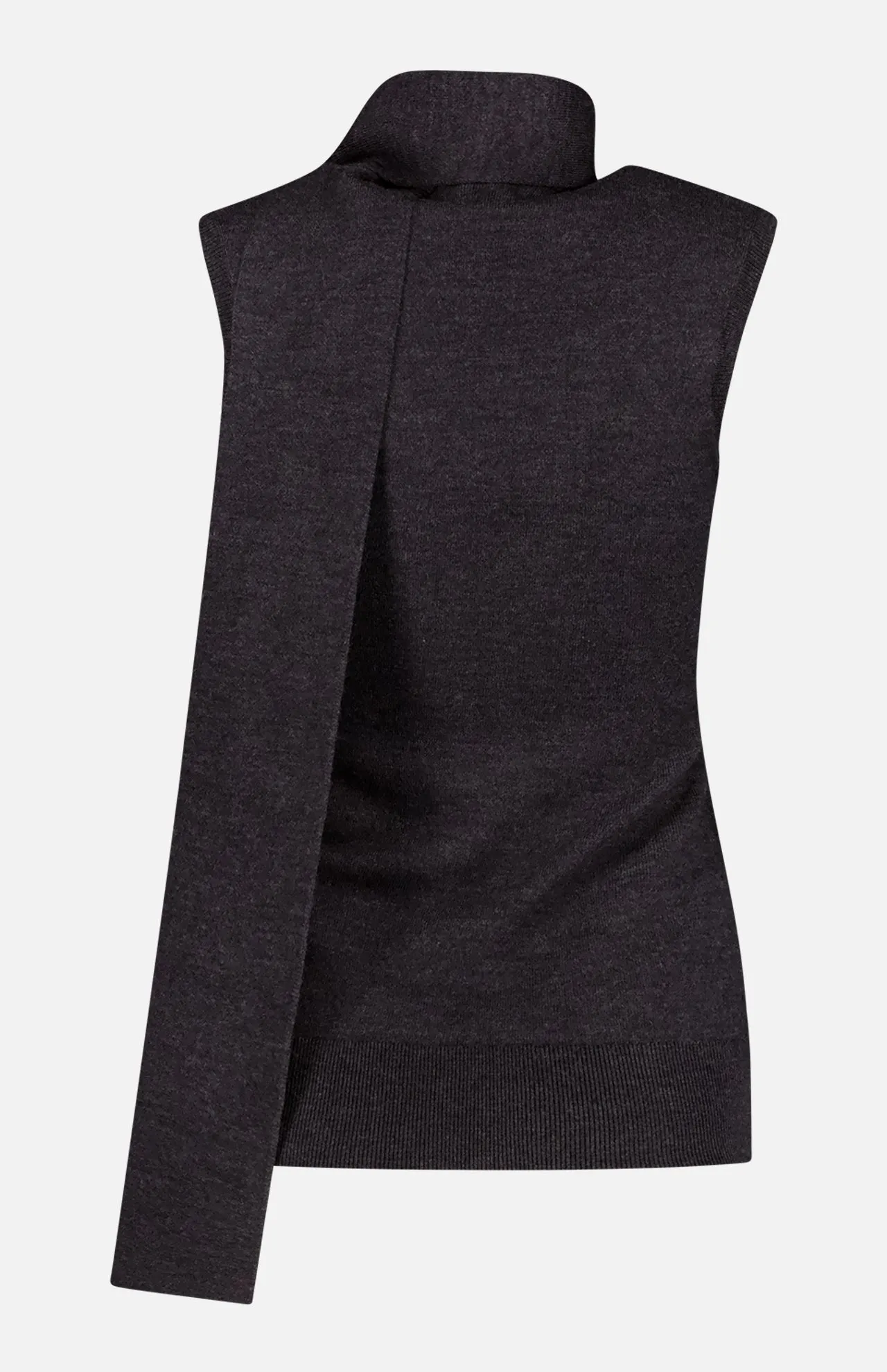 Sleeveless Scarf Knit Top