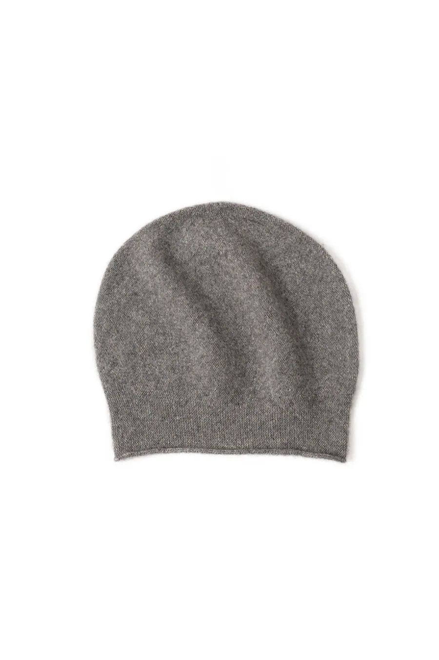 Slouchy Winter Rib Knit 100 Cashmere Beanie