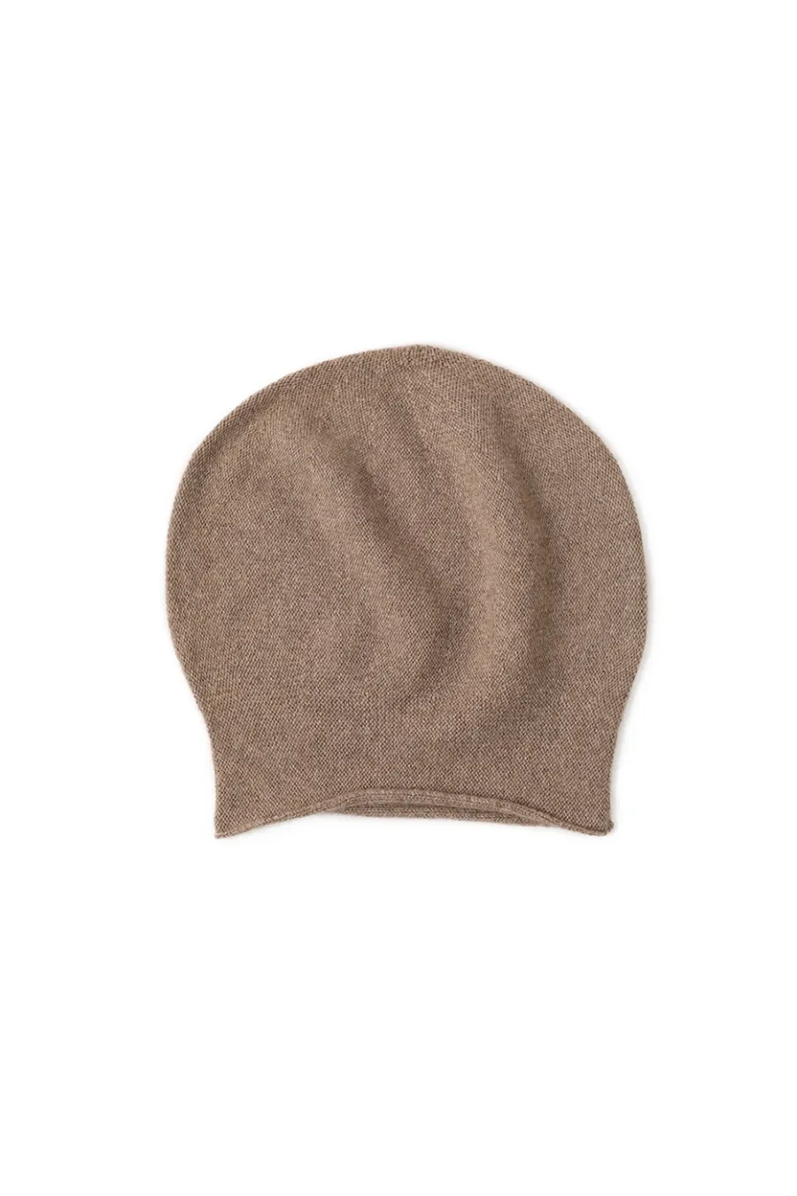 Slouchy Winter Rib Knit 100 Cashmere Beanie