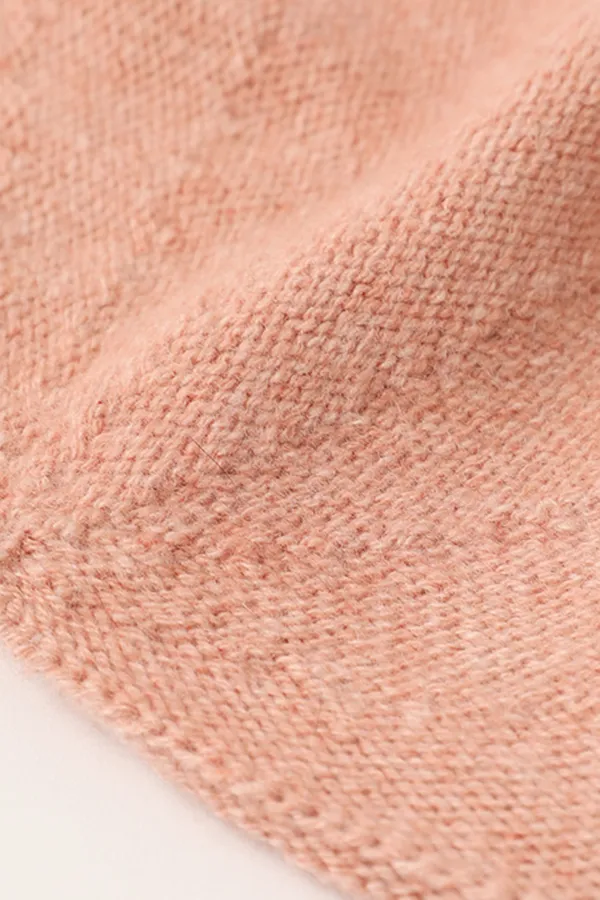 Slouchy Winter Rib Knit 100 Cashmere Beanie