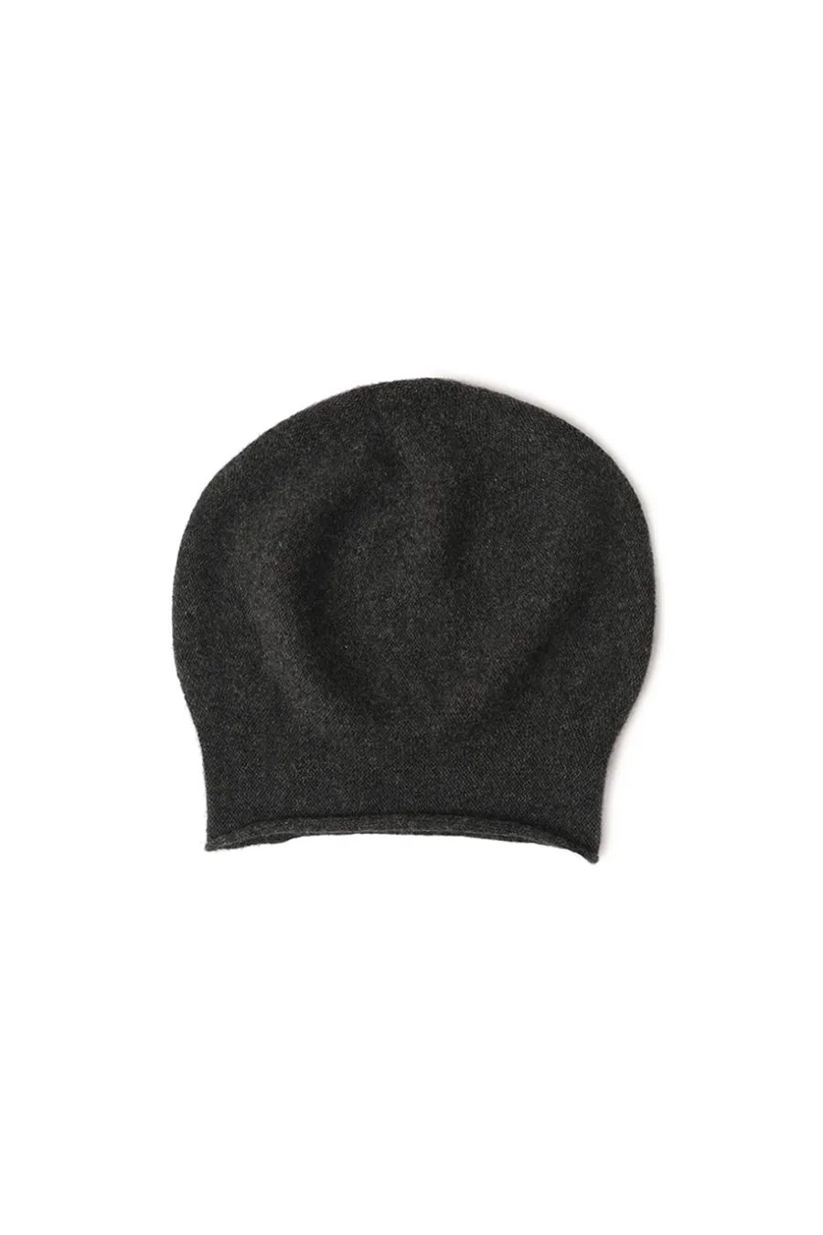 Slouchy Winter Rib Knit 100 Cashmere Beanie