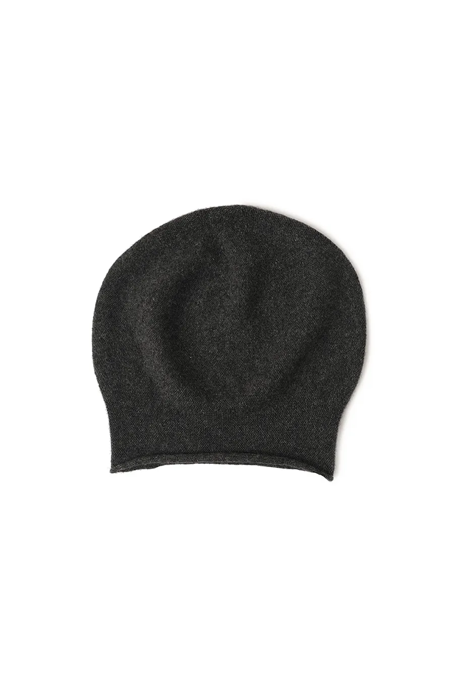 Slouchy Winter Rib Knit 100 Cashmere Beanie