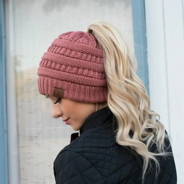 Solid Classic CC Beanie Tail by C.C Beanie