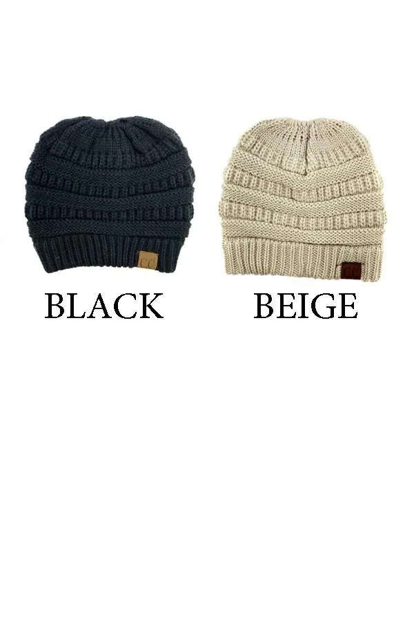 Solid Classic CC Beanie Tail by C.C Beanie