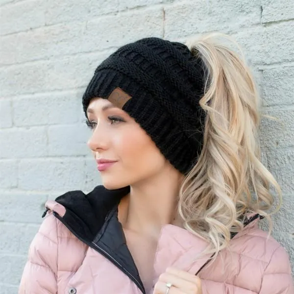 Solid Classic CC Beanie Tail by C.C Beanie