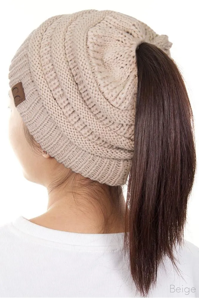 Solid Classic CC Beanie Tail by C.C Beanie