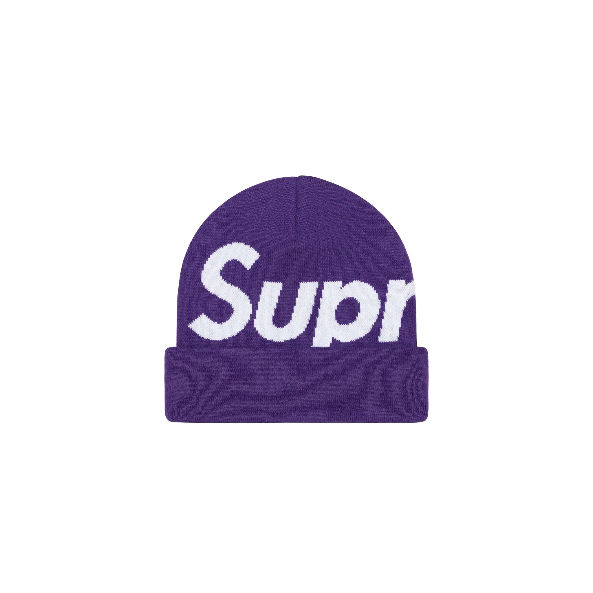 Supreme Big Logo Beanie Beanie (FW23) Dark Purple