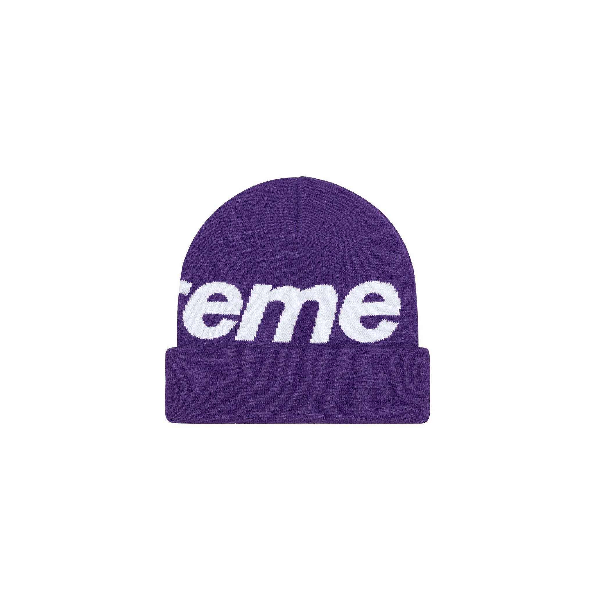 Supreme Big Logo Beanie Beanie (FW23) Dark Purple