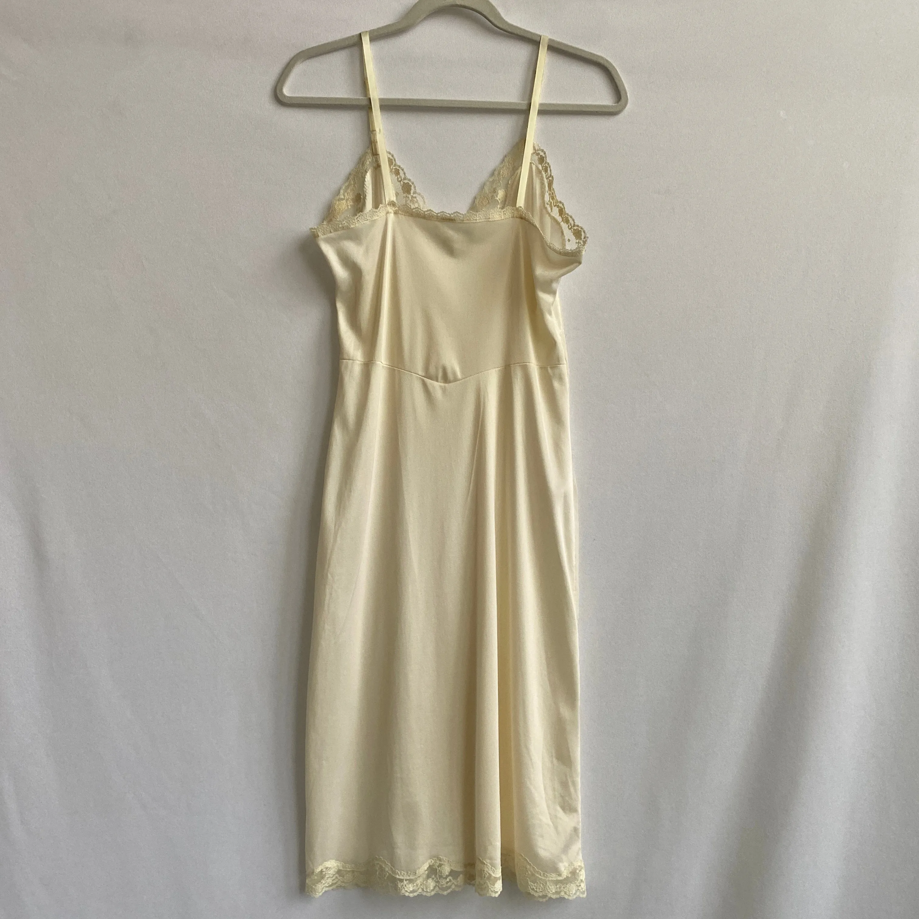 Vintage ivory satin slip