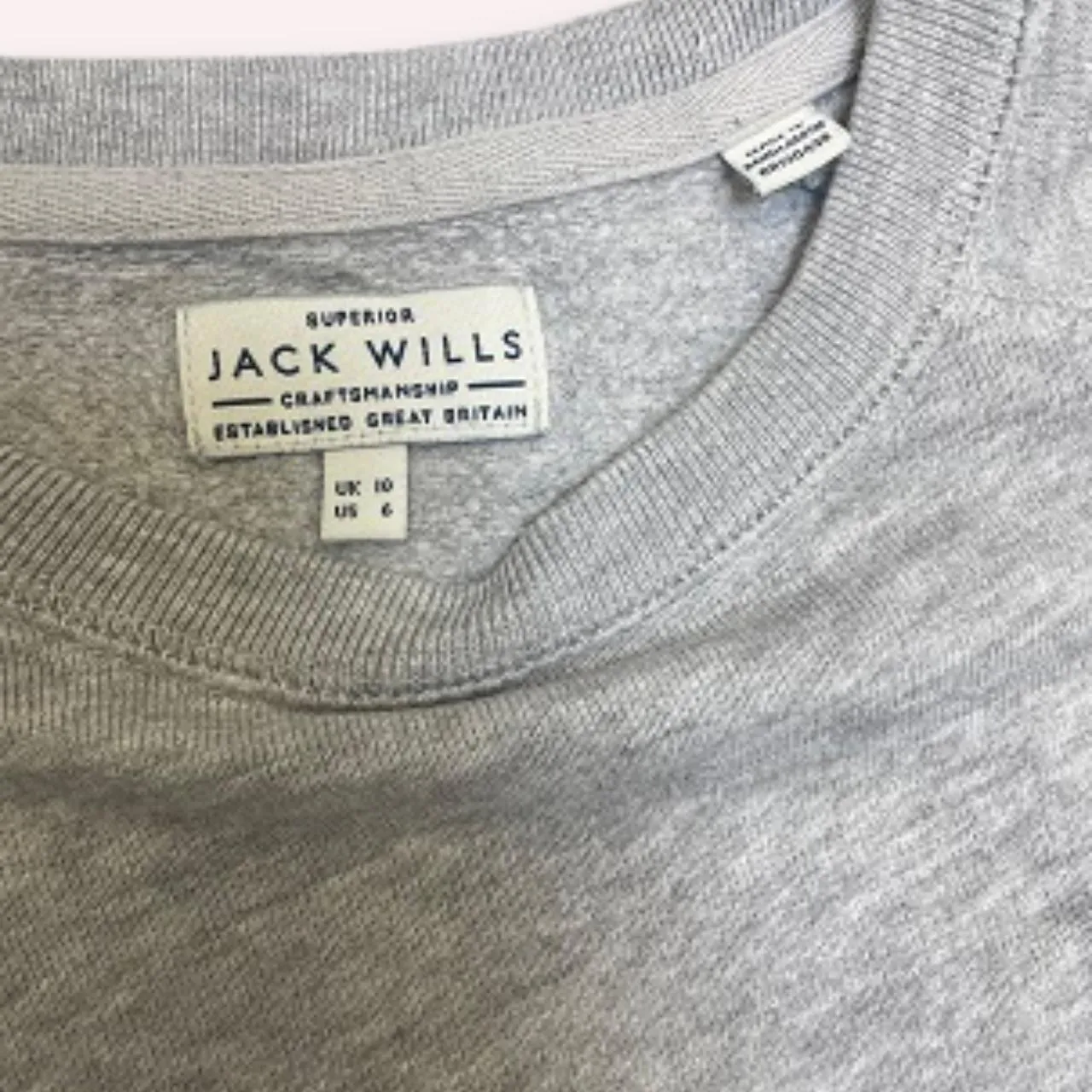 Vintage Jack Wills Grey Jumper Women's Size UK 10